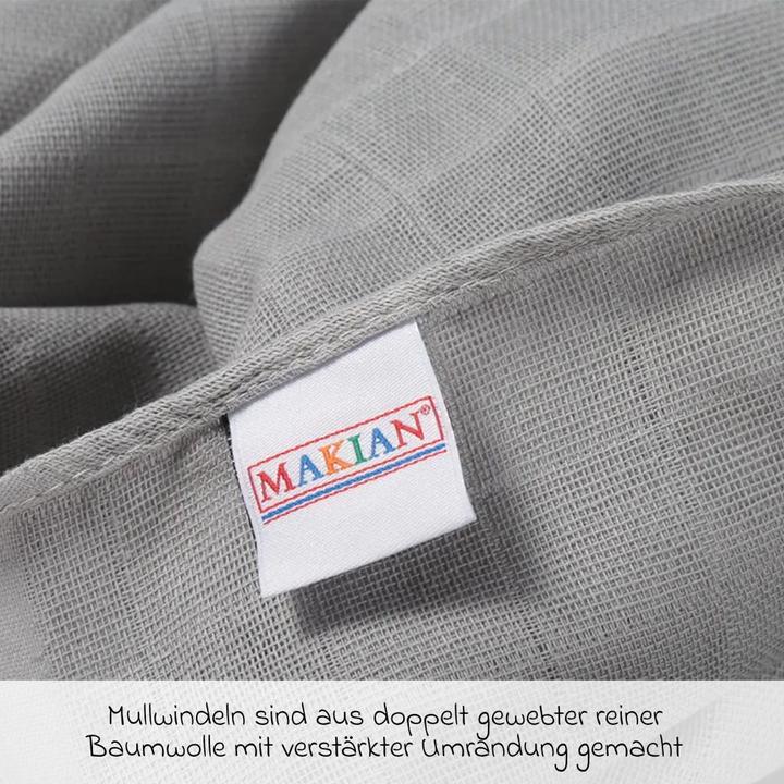 Image du produit Makian Couches en mousseline & langes en mousseline Couches en mousseline / langes en mousseline paquet de (80 cm, 80 cm)
