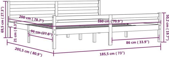 Actual product image VidaXL Ingaborg (180 x 200 cm)