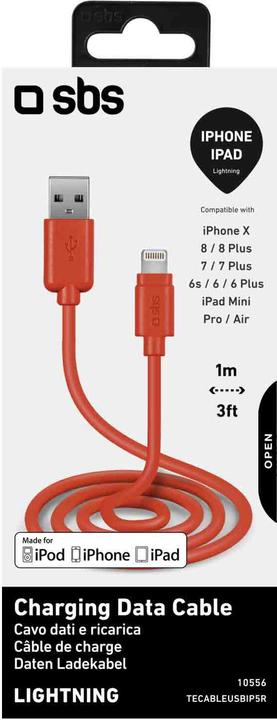 Actual product image SBS Data cable USB 2.0 to Apple Lightning (1 m, USB 2.0)