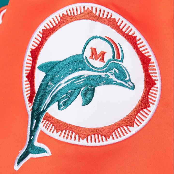 Actual product image Mitchell & Ness M&N Lightweight Satin Jacket - Miami Dolphins Dan Marino - L (L)