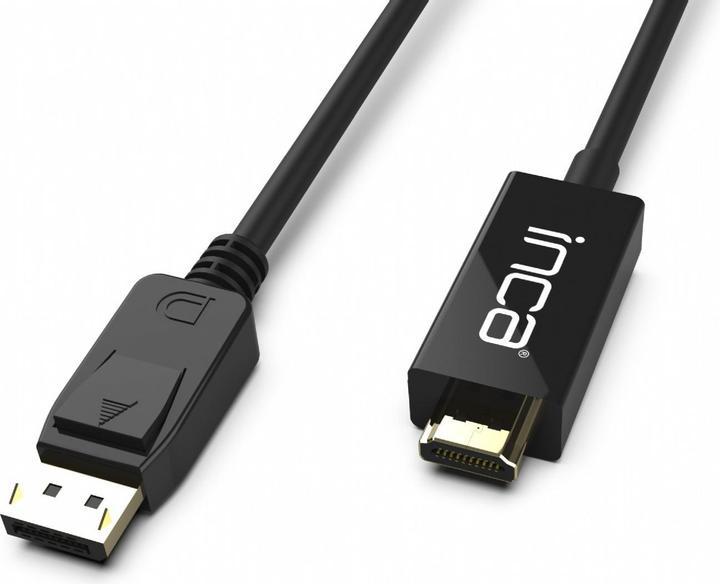 Actual product image Inca DisplayPort to HDMI,cable length 1.8 m,10.2 Gbit/s (max.) (1.80 m, DisplayPort, HDMI)