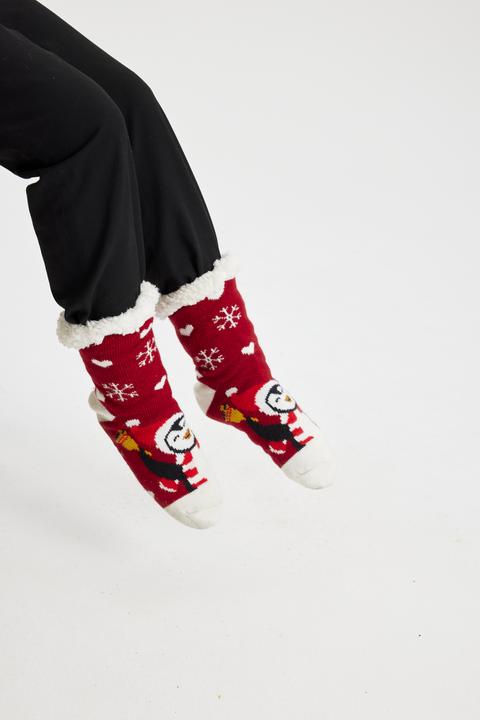 Image du produit Christmas Sweats Les chaussettes confortables du pingouin (Une unité par pack, Taille unique)