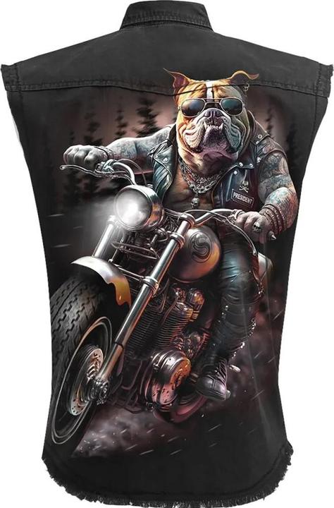 Actual product image Spiral Unisex Adult Top Dog Stone Wash Shirt (XL)