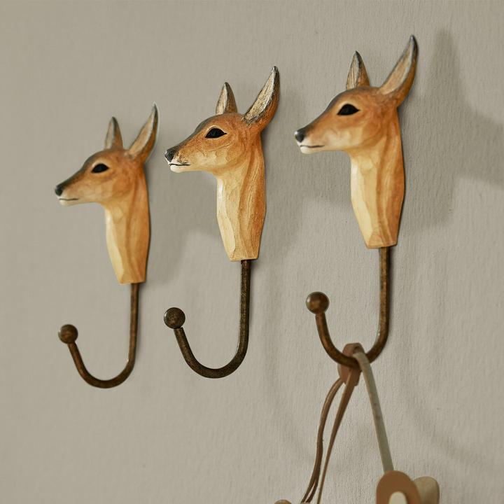 Actual product image Loberon Hook set of 3 Irélise brown