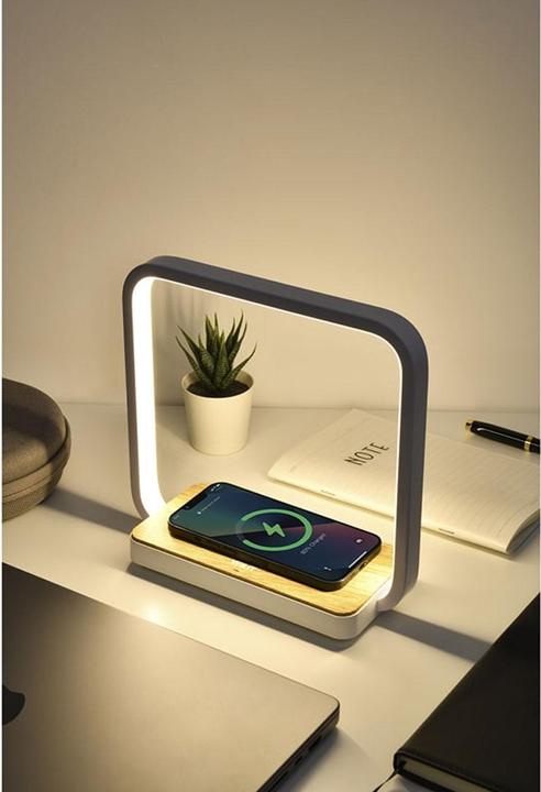 Produktbild Wilit 2er-Set Wireless Charging Qi-Ladestation, Nachttischlampe LED, 5 Watt