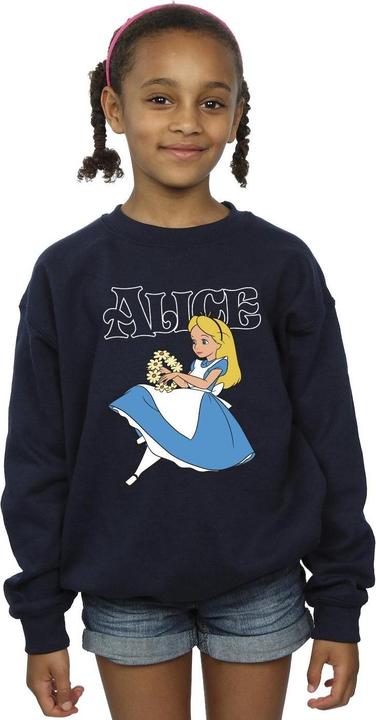 Actual product image Disney Girls Alice In Wonderland Flowers Sweatshirt (128)