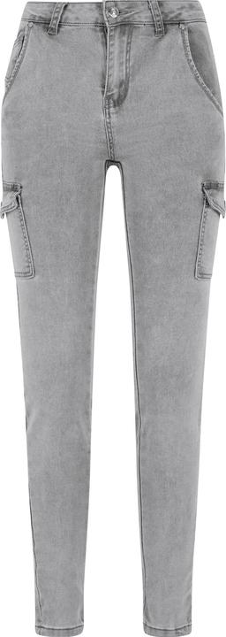 Produktbild Cloud 5ive Cloud5ive Damen High Waist Cargo Jeans Hose mit washed look (S)