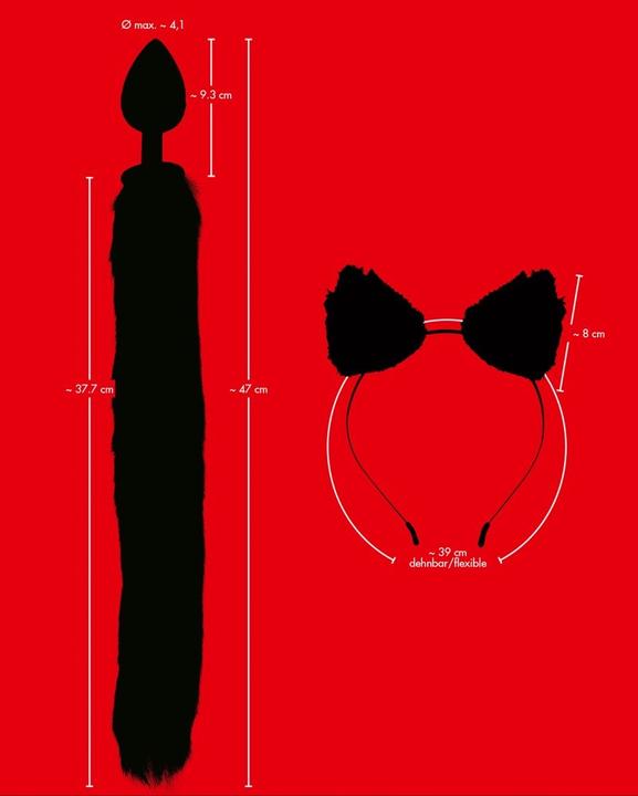 Actual product image Bad Kitty Pet Play Plug & Ears