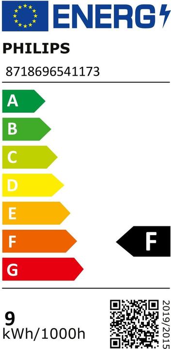 Energie-Label Philips Professional CorePro (G24q-3, 9 W, 950 lm, 1 x, F)