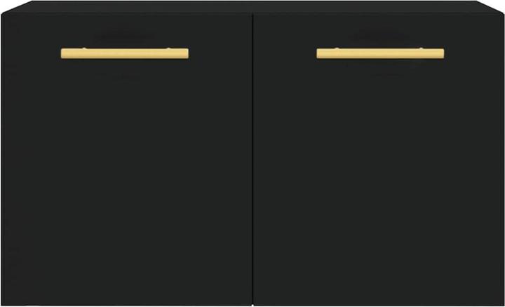 Image du produit VidaXL Wandschrank Schwarz 60x36,5x35 cm Holzwerkstoff, Farbe (60 x 36,5 x 35 cm)
