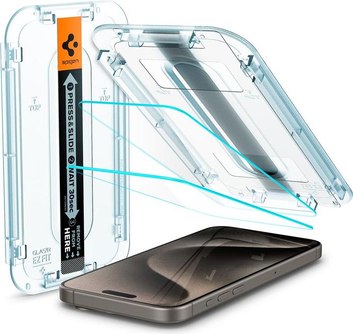 Image du produit Spigen Glas.TR EZ Fit (1 pièce(s), Apple iPhone 15 Pro Max)