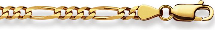Produktbild Natsumi Schmuck Halskette Gelbgold 9K/375 Figaro 4.0mm (375/9 K Gelbgold, 50 cm)