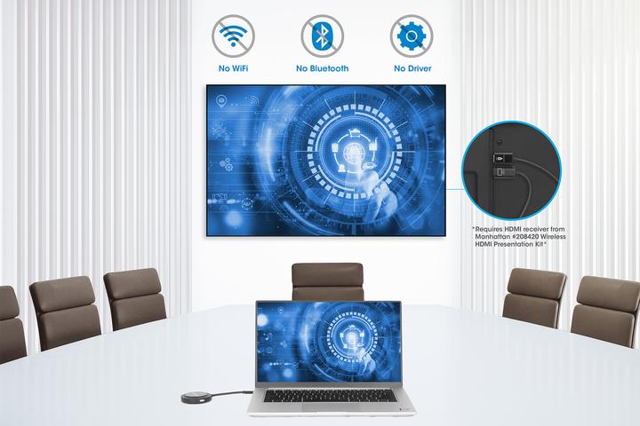 Actual product image Manhattan 1080p Wireless HDMI-Displayadapter mit USB-C-Sendemodul (30 m, HDMI 1.4a)