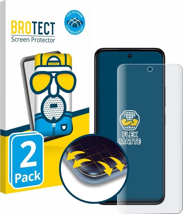 Productafbeelding BROTECT Fullscreen Schutzfolie Displayschutz Folie Matt Entspiegelungsfolie (2 Stuk, Xiaomi Redmi 13C 5G)