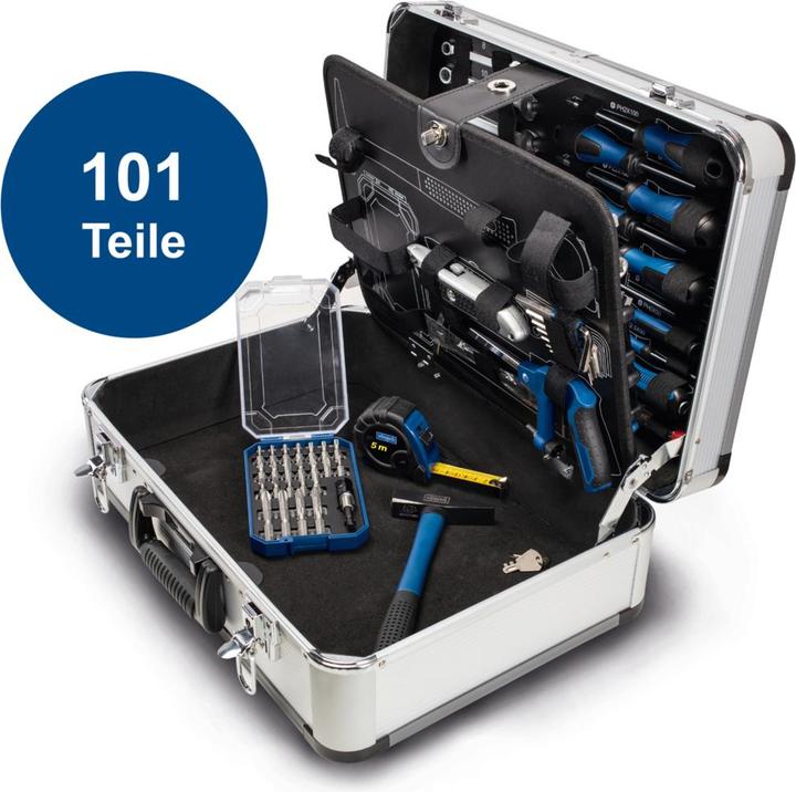 Immagine prodotto Scheppach Set di utensili manuali TB150 in valigetta di metallo 101 pezzi. (101 pezzi)