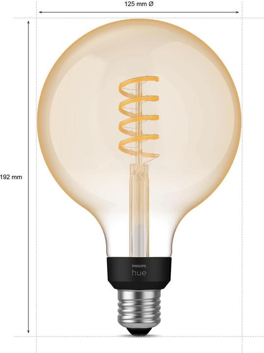 Productafbeelding Philips Hue E27 Enkelvoudige verpakking Giant Globe (E27, 7 W, 550 lm, 1 x, G)
