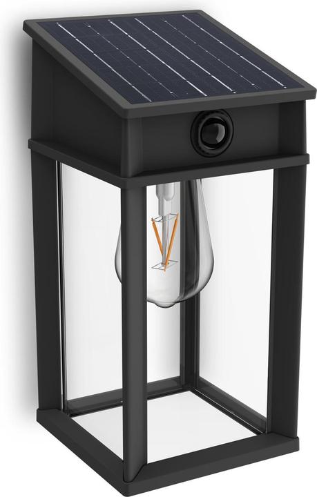 Produktbild Philips Lighting Geri 929004632601 Solar-Aussenwandleuchte 3.2 W Warmweiss Schwa (470 lm, IP44)