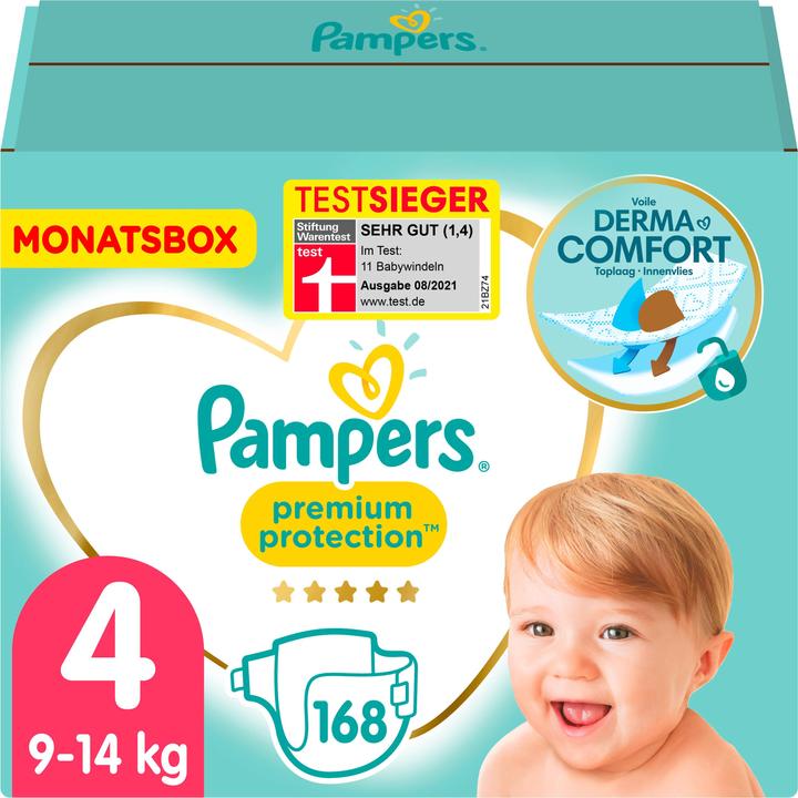 Pampers Premium Protection (Gr. 4, Monatsbox, 168 Stück)
