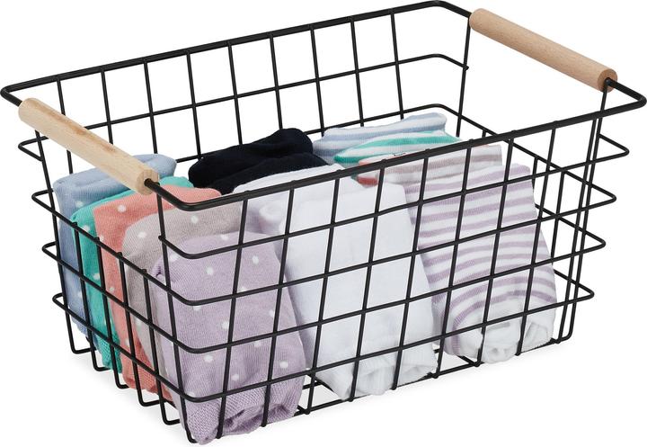 Image du produit Relaxdays Corbeille en fil métallique (1 x, 31 x 21 x 16 cm)