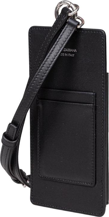 Actual product image Dolce & Gabbana leather cell phone holder with black logo