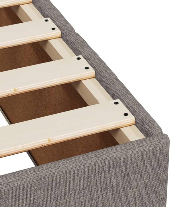 Actual product image VidaXL Box spring bed with mattress bed Double bed Upholstered bed Taupe 140x200cm (140 x 200, 140 x 200)