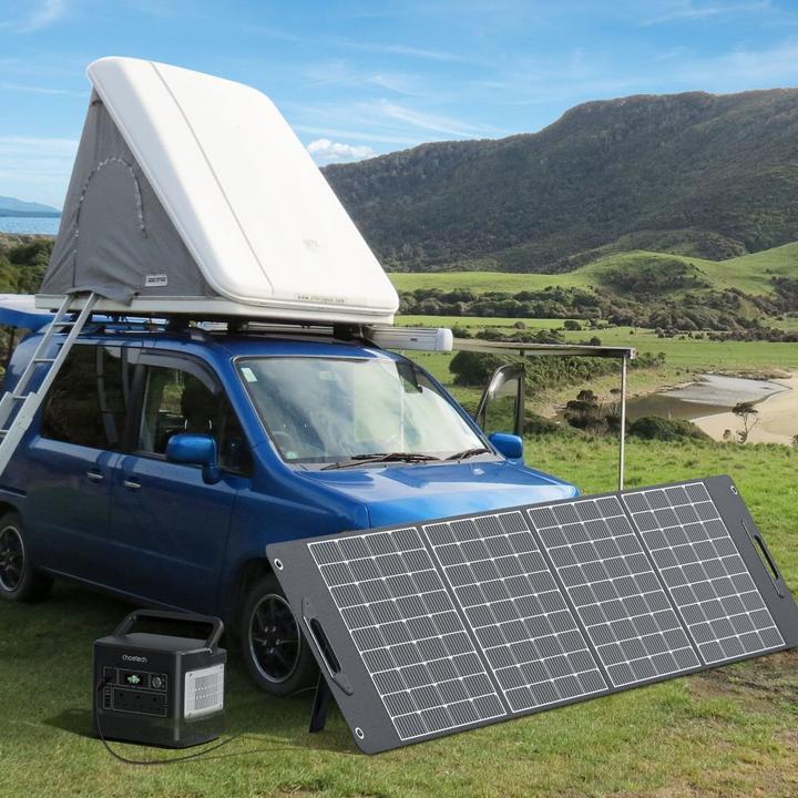 Actual product image Choetech SC017 400W Light-weight Solar Charger Pannel Black (400 W, 10 kg)