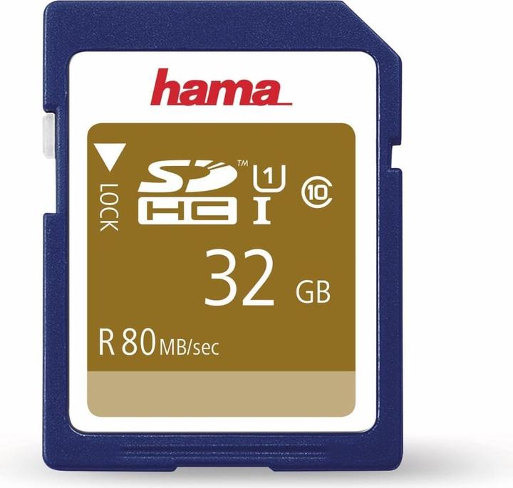 Produktbild Hama SDHC 32GB Class 10 UHS-I (32 GB, SDHC, U1, UHS-I)