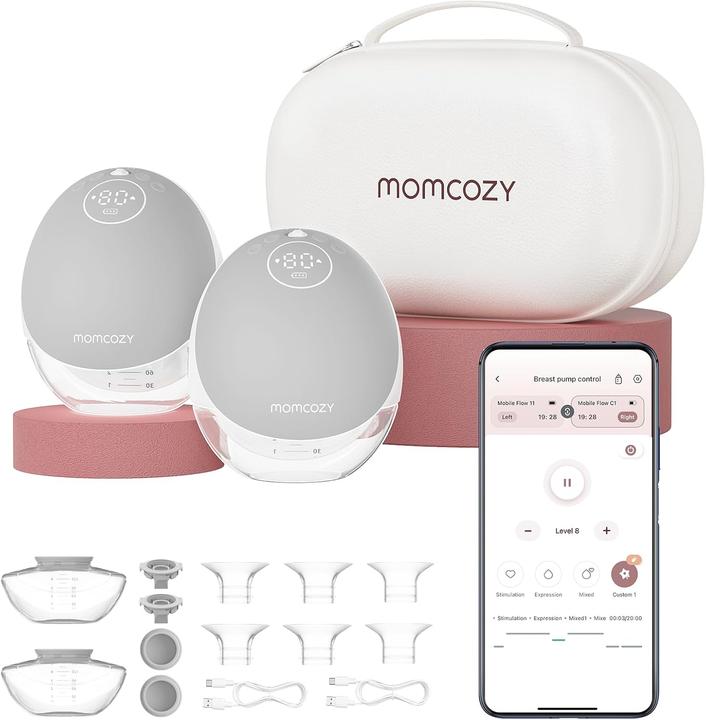 Produktbild Momcozy M9 Hands-Free Breast Pump Grey Double Packs