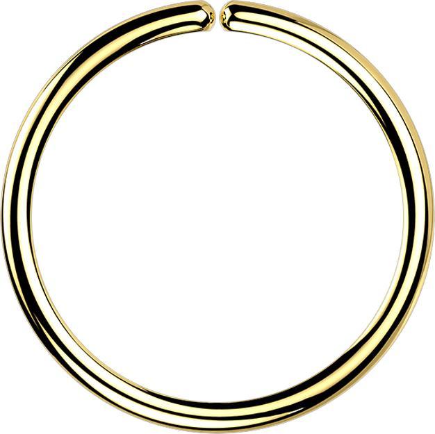 Produktbild Star Piercing Micro Piercing Ring vergoldet mit Titanium Beschichtung (Chirurgenstahl 316L)