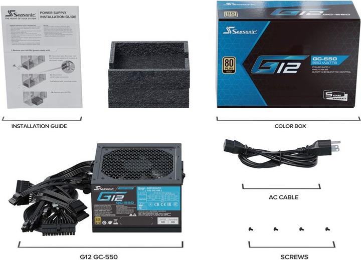 Produktbild Seasonic G-12 GC (550 W)