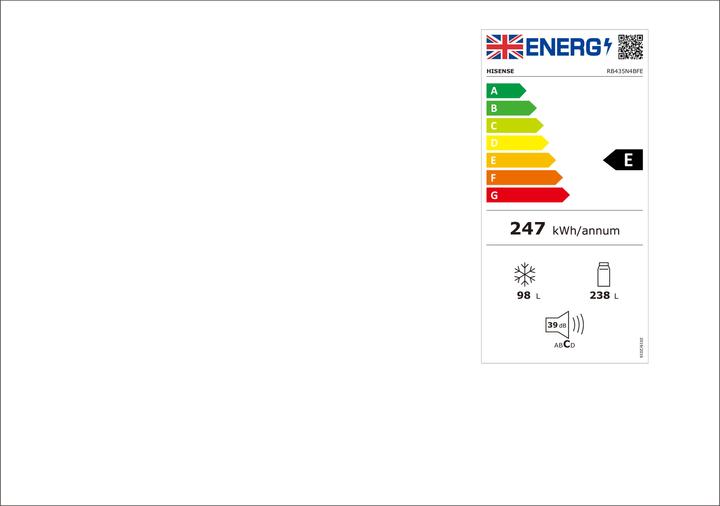 Energy Label Hisense RB435N4BFE (336 l)