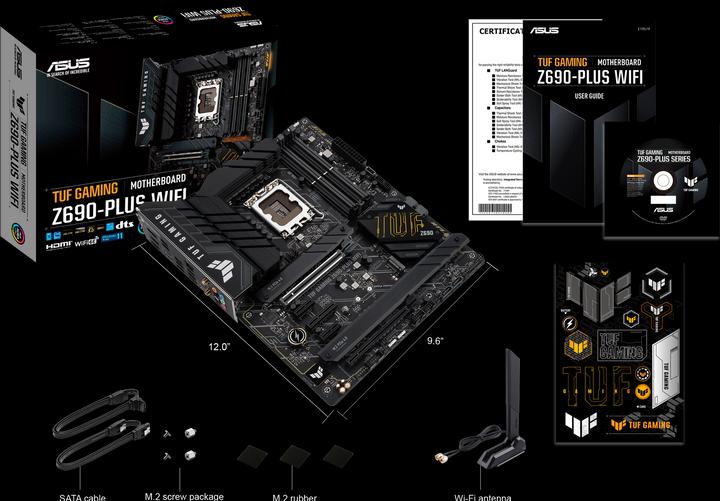 Image du produit ASUS TUF GAMING Z690-PLUS WIFI (LGA 1700, Intel Z690H, ATX)