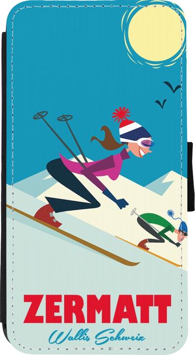Produktbild PhoneLook Hülle Wallet schwarz Zermatt Ski Downhill (Apple iPhone XS Max)