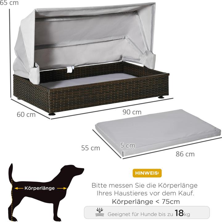 Produktbild PawHut Hundehütte mi Kissen (Hundehütte)