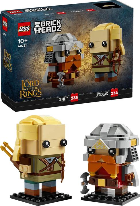 Immagine prodotto LEGO Il Signore degli Anelli Legolas e Gimli (40751, LEGO Brickheadz)