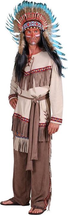 Immagine prodotto Thetru Costume da uomo indiano con piuma bianca (M)