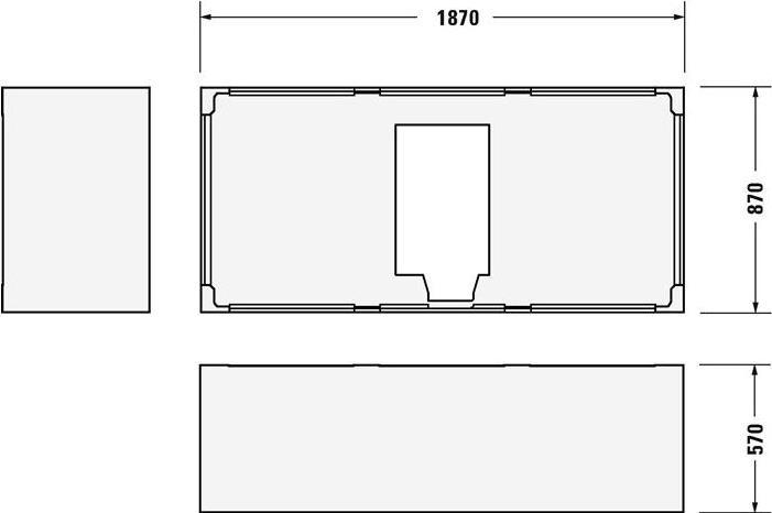 Immagine prodotto Duravit Supporto per vasca per 700299 (187 cm, 187 cm)