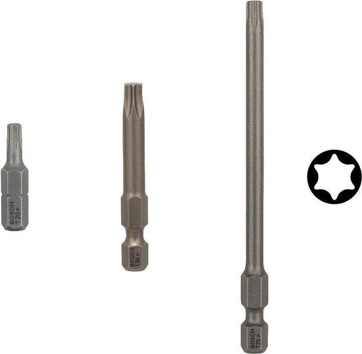 Immagine prodotto Bosch Professional Zubehör Punta per cacciavite extra-duro T40, 25 mm, confezione da 3 (T40)