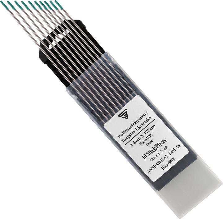 Immagine prodotto Stahlwerk Elettrodi di tungsteno / elettrodi di saldatura WP verde 2,4 mm x 175 mm set da 10