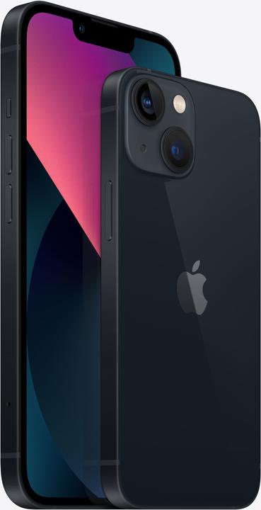 Produktbild Apple iPhone 13 (128 GB, Midnight, 6.10", SIM + eSIM, 12 Mpx, 5G)