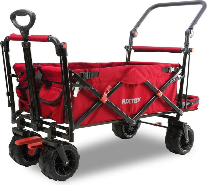 Image du produit Fuxtec Strand-Bollerwagen FX-CTB800 mit UV-geschütztem Sonnendach,Schiebegriff & Innenraumverlängeru