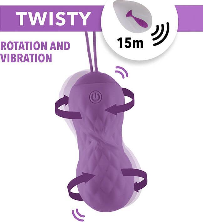 Actual product image FeelzToys Remote Controlled Motion Love Balls Twisty