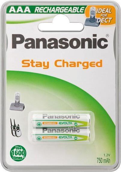 Image du produit Panasonic DECT rechargeable (2 pcs, AAA, 750 mAh)