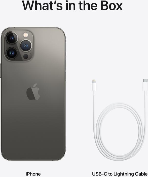Produktbild Apple iPhone 13 Pro Max (128 GB, Graphite, 6.70", SIM + eSIM, 12 Mpx, 5G)