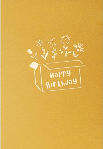 Image du produit Hervorragend Carte de voeux fleurie Joyeux anniversaire - 3D Pop-up (1 pcs)