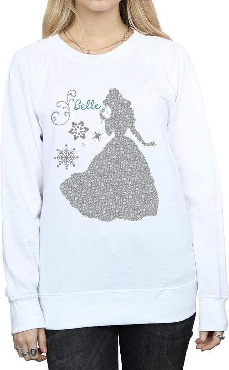 Actual product image Disney Princess Womens/Ladies Belle Christmas Silhouette Sweatshirt (M)