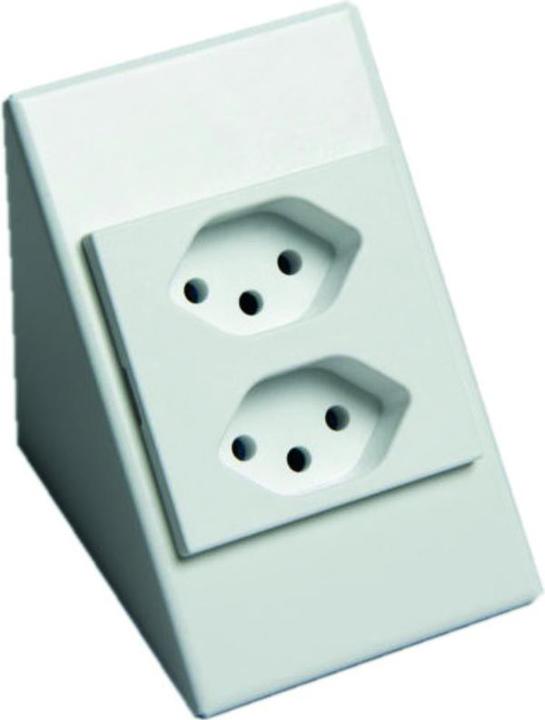 Image du produit Werkstarck Triangle de prise 2xT13 blanc, 1.4m