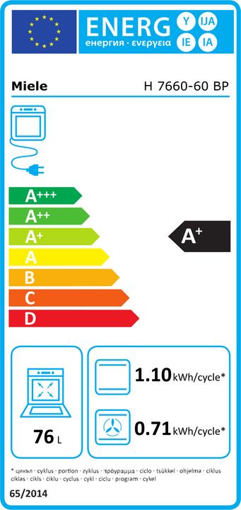 Energy Label Miele H 7660-60 BP
