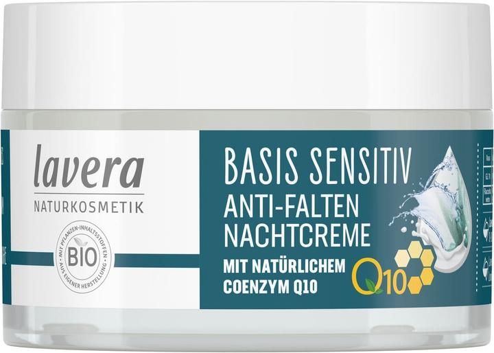 Image du produit Lavera Crème de nuit anti-rides Q10 basis sensitiv (50 ml)