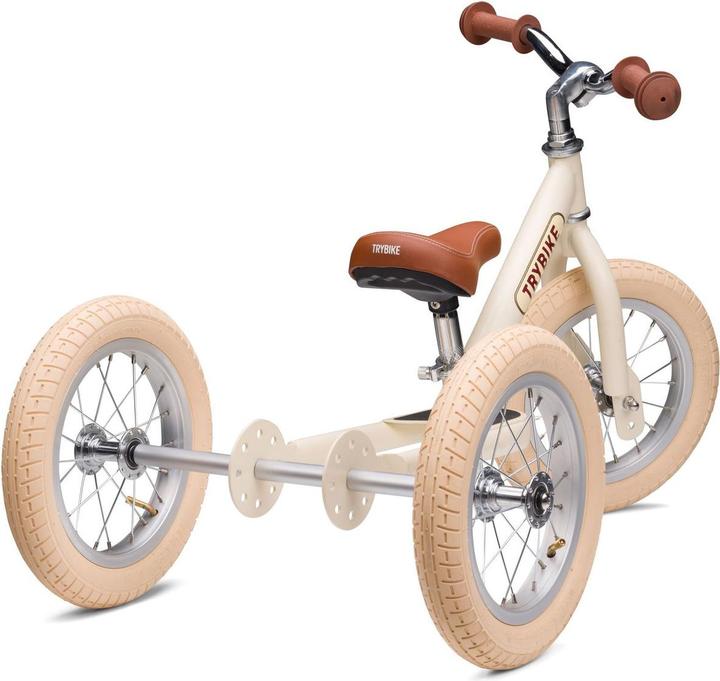 Trybike Laufrad 2 in 1 vintage, cream matt (12")